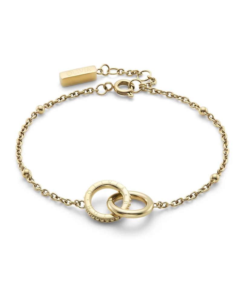 Olivia Burton Women's Gift Set Gold Tone Stainless Steel Bracelet Watch, 34mm