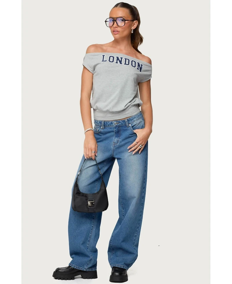 Edikted Women's Rorie Mid Rise Straight Leg Jeans