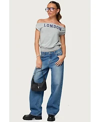Edikted Women's Rorie Mid Rise Straight Leg Jeans