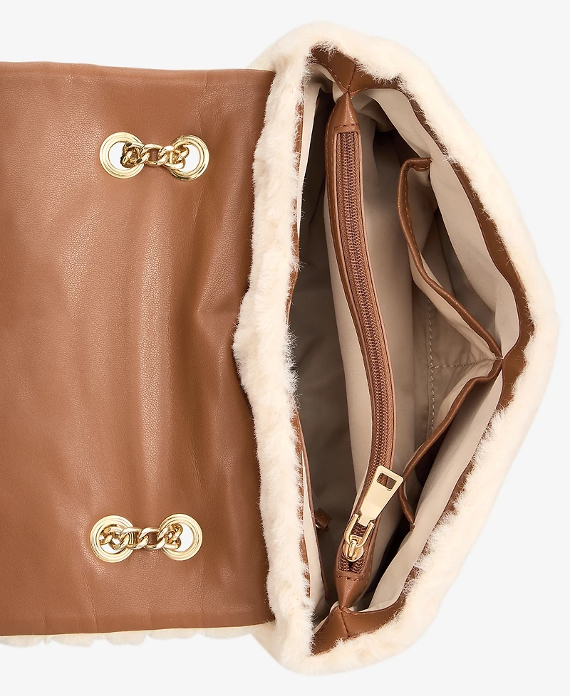 I.n.c. International Concepts Soft Ajae Quilted Faux Fur Handbag, Macy's Exclusive