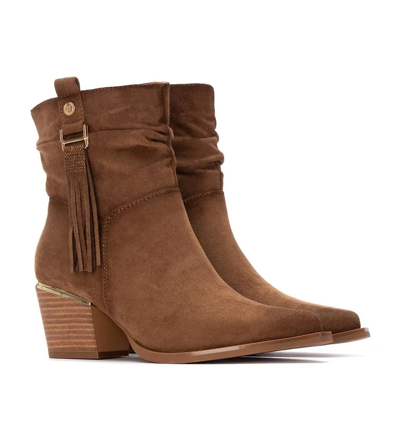 Xti Women's Suede Italian Western Booties By Xti