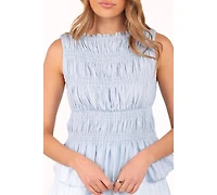 Petal and Pup Women's Daisy Skirt Set - Blue White Stripe Xl