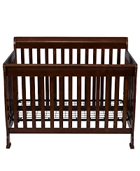 Costway Toddler Coffee Pine Wood Bed Crib Nursery