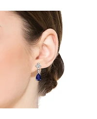 Genevive Sterling Silver 14k Gold Plated or White Dangle Earrings