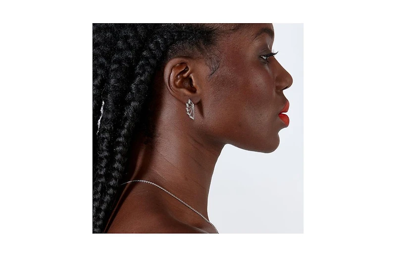 Lucy Quartermaine Angel Wing Studs in Gold Veremeil