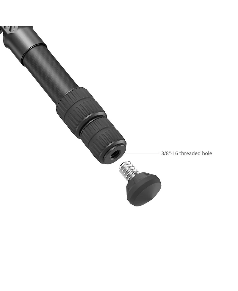 SmallRig 3-Section Heavy-Duty Carbon Fiber Tabletop Tripod with Video Head, Black