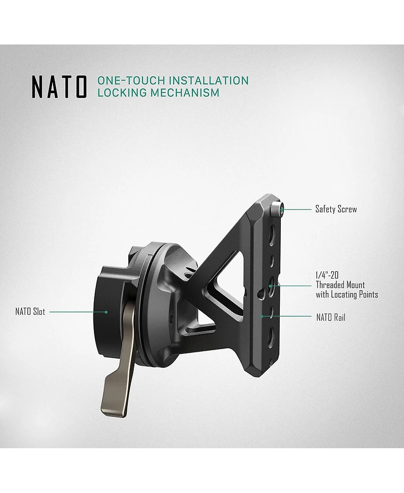 Tilta Left-Side Nato Extension Attachment for Camera Cage, Black
