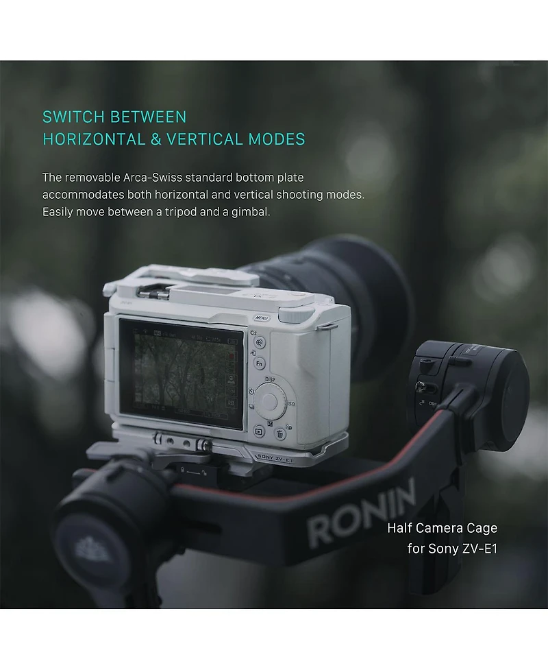 Tilta Half Camera Cage for Sony Zv-E1, Silver