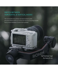 Tilta Half Camera Cage for Sony Zv-E1, Silver