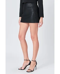 endless rose Women's Sequins Combo Mini Skort