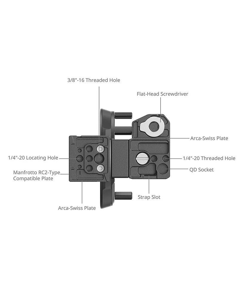 SmallRig Rotatable Horizontal-to-Vertical Mount Plate Kit for Panasonic Lumix S5II/S5IIX/G9II Camera