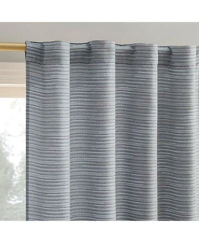 Lenora Space Dyed Textured Semi-Sheer Back Tab Curtain Panel
