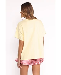 Petal and Pup Women's Daphne Short Set - Yellow Red Gingham
