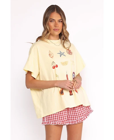 Petal and Pup Women's Daphne Short Set - Yellow Red Gingham