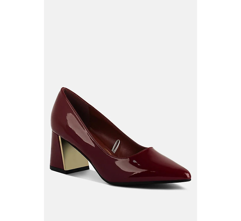 Zaila Metallic Accent Block Heel Pumps Women