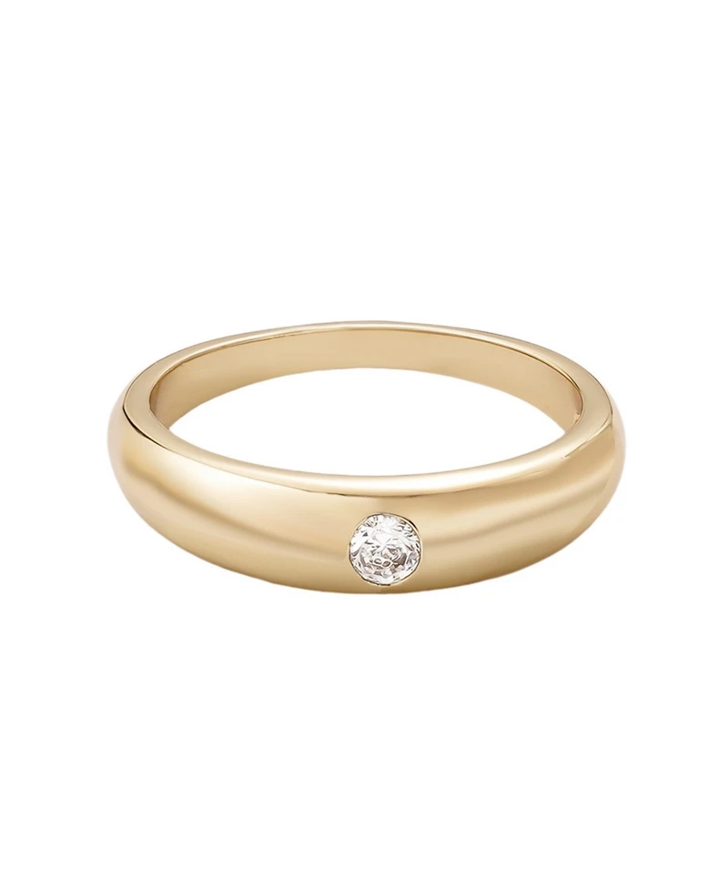 Adornia Gold Cubic Zirconia Chubby Band Ring