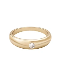 Adornia Gold Cubic Zirconia Chubby Band Ring