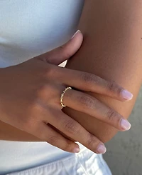 Adornia Gold Cubic Zirconia Marquis Eternity Band Ring
