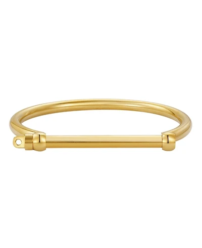 Adornia Tarnish Resistant Gold Screw Cuff Bracelet