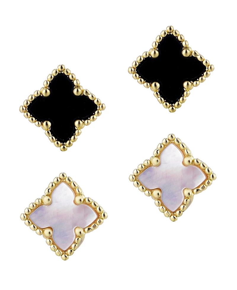 Adornia Gold Clover Stud Set