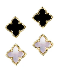 Adornia Gold Clover Stud Set