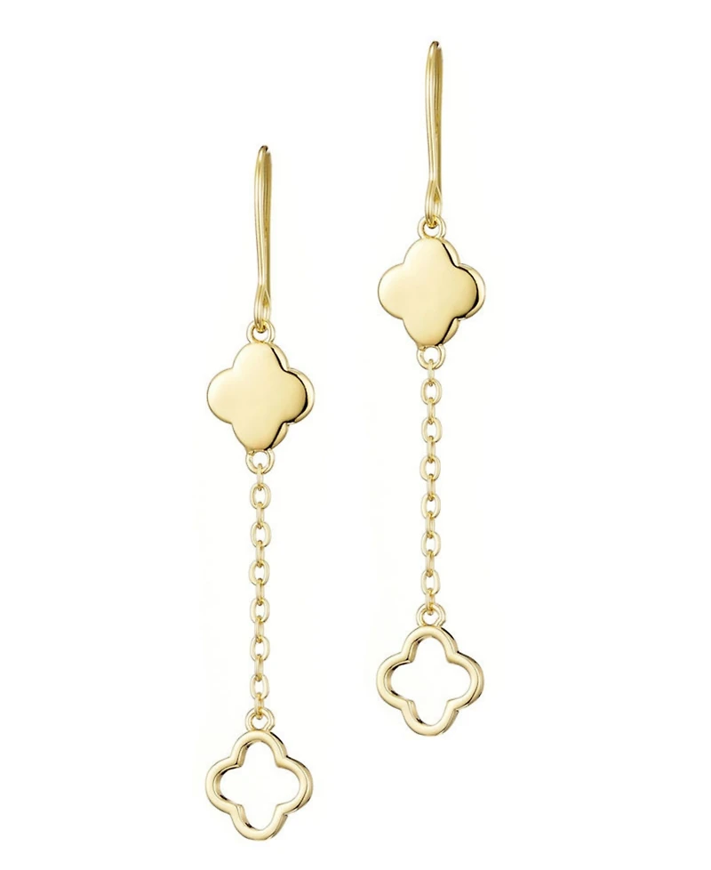 Adornia Gold Clover Drop Earrings