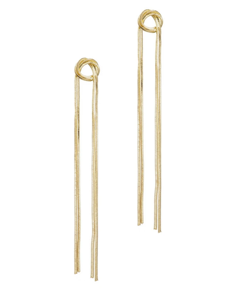 Adornia Gold Plated Slinky Rope Chain Sweeper Earrings