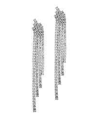 Adornia Silver Crystal Cascade Sweeper Earrings