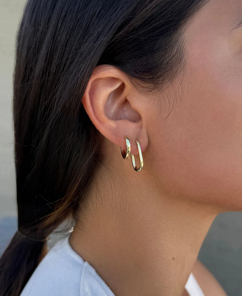 Adornia Gold Hoop Earrings Set