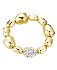 Adornia Gold Plated Stretch Pebbled Bracelet