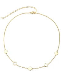 Adornia Gold Clover Station Necklace