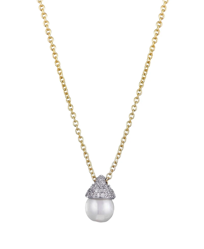 Adornia Gold Freshwater Pearl Hanging Necklace