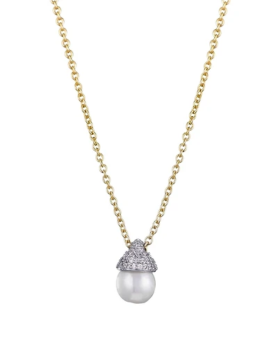 Adornia Gold Freshwater Pearl Hanging Necklace
