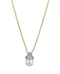 Adornia Gold Freshwater Pearl Hanging Necklace