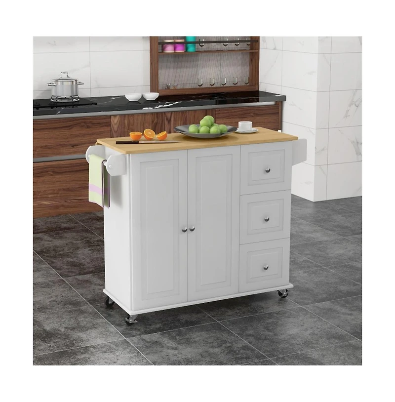 Slickblue Multi-Purpose Kitchen Storage Cabinet for Organizing Utensils Appliances and Pantry Items