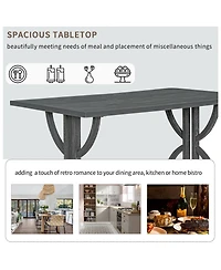 Casainc 6 Piece Rectangular Dining Table Set with 4 Upholstered Chairs and Bench