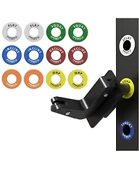 Mikolo Squat Rack Magnetic Position Markers - Power Cage Attachment, for J-Hooks and Spotter Arms (1" Holes)