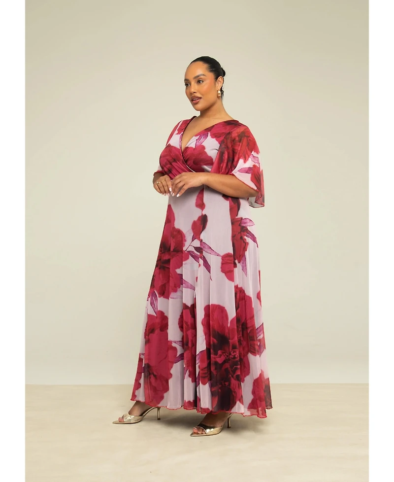 Fashion-szn Curve Plus Bold Floral Maxi Dress