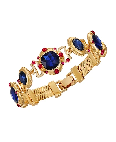 Guess Glass Stones Gold-Tone Majestic Bracelet