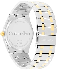 Calvin Klein Men's Two Tone Stainless Steel Bracelet Watch, 39mm
