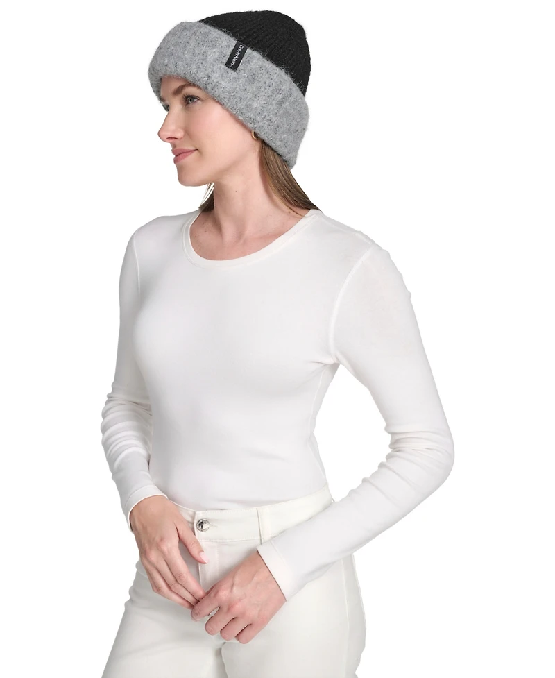 Calvin Klein Color Block Knit Beanie