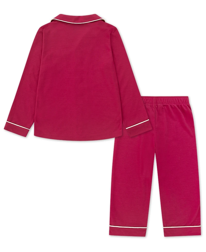 Polo Ralph Lauren Girls Toddler 2T-4T 2-Piece Button Up Shirt and Pants Set