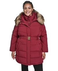 Tommy Hilfiger Plus Hooded Puffer Coat