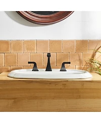 Greenspring 8 in. Widespread Double Handle Bathroom Faucet With Pop-up Drain Assembly