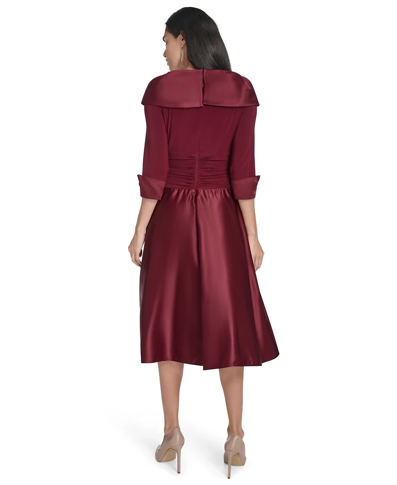 Jessica Howard Petite Rhinestone 3/4-Sleeve Dress