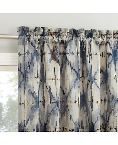 No. 918 Keenan Geometric Watercolor Room Darkening Rod Pocket Curtain Panel