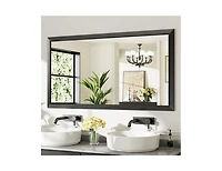 Amorho Bathroom Mirror, 55" x 30" Inch Thick Metal Framed Wall Mirrors for Over Sink, Bedroom, Living Room, Entryway, Rectangle Wall-Mounted Mirrors i