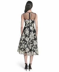 Eliza J Women's Lace Crewneck Midi Dress