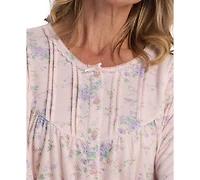 Miss Elaine Women's Printed Long Sleeve Gown