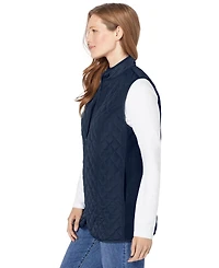 Woman Within Plus Zip-Front Quilted Vest